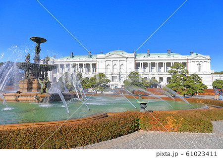 【東京都】赤坂離宮の主庭と噴水 【東京都】赤坂離宮の主庭と噴水 61023411