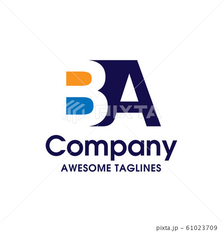 creative Letter ba logo design elements. simple letter ba letter logo,Business corporate letter ba logo design vector. Simple and clean flat design of letter ba logo vector template. 61023709