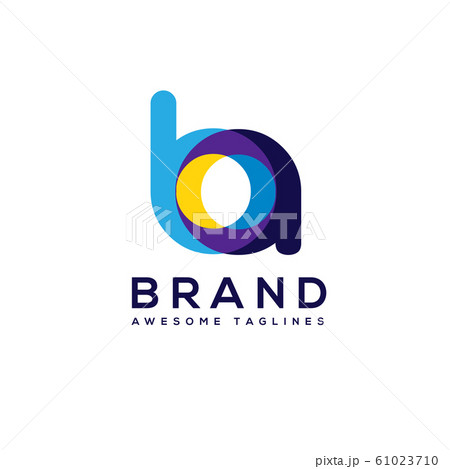 creative Letter ba logo design elements. simple letter ba letter logo,Business corporate letter ba logo design vector. Simple and clean flat design of letter ba logo vector template. 61023710