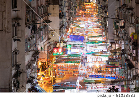 香港_男人街の夜景 香港_男人街の夜景 61023833