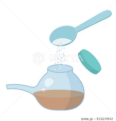 らくのみのイラスト_とろみ剤を入れる_スプーン 61024942