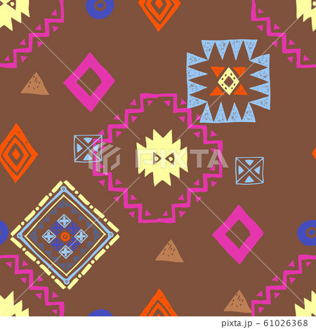 Seamless Ethnic pattern. Tribal vector abstract background 61026368
