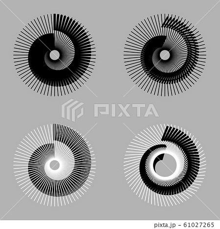 round with halftone transitions. yin yang style 61027265