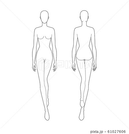 Fashion model sketch silhouette of beautiful Vector Image