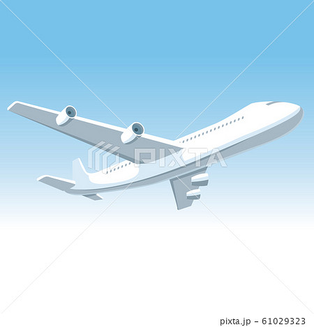 イラスト素材 飛行機 ジャンボジェット 旅客機のイラスト素材