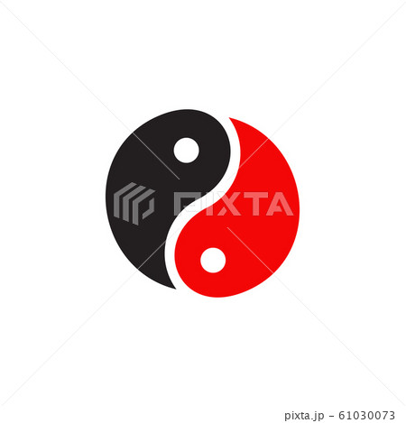 Yin Yang Circle Icon Logo Design Vectorのイラスト素材 [61030073]   PIXTA