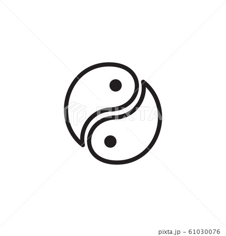 Yin Yang Circle Icon Logo Design Vectorのイラスト素材 Yin Yang Circle Icon Logo Design Vectorのイラスト素材