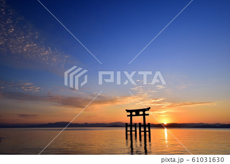 白髭神社からの朝日 白髭神社からの朝日 61031630