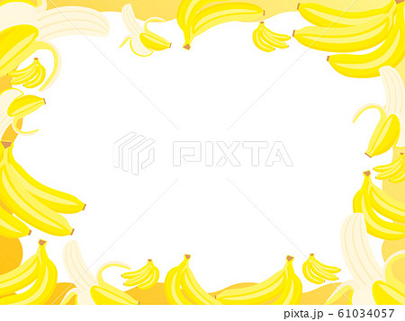 バナナのフレームイラストのイラスト素材