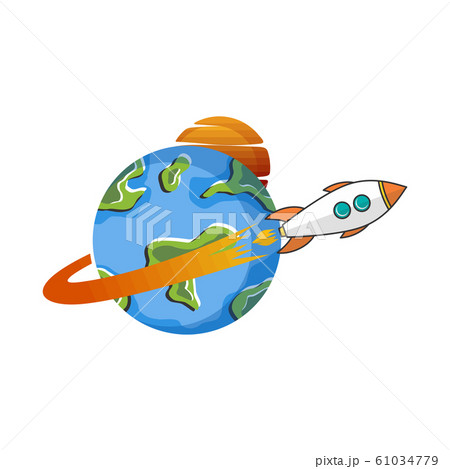 rocket ship launch space travel theme vector 61034779