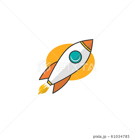 rocket ship launch space travel theme vector 61034785