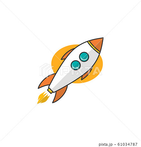 rocket ship launch space travel theme vector 61034787