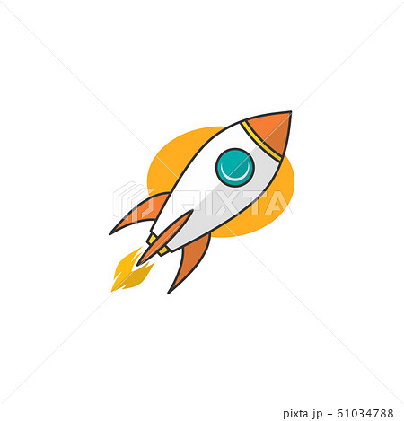 rocket ship launch space travel theme vector 61034788
