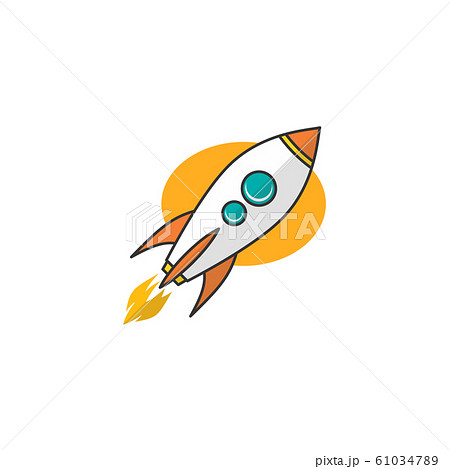rocket ship launch space travel theme vector 61034789