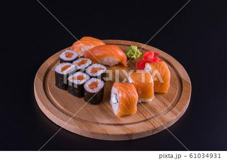 tasty rolls on the board 61034931