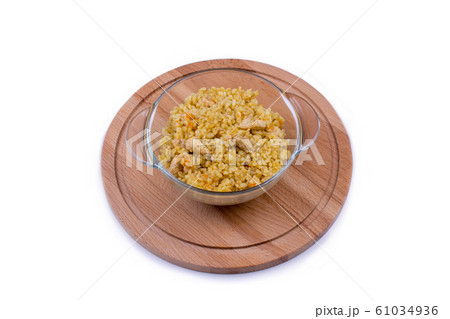 portion of bulgur with chicken portion of bulgur with chicken 61034936