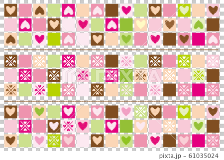 ハート素材 正方形 ライン 61035024