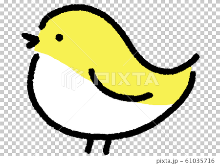 鳥 黄色 動物のイラスト素材