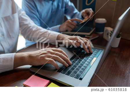 Online shopping credit card data security concept, 61035818