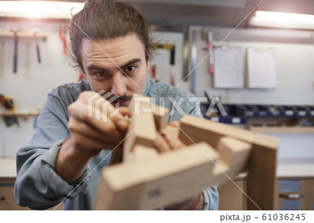 Carpenter building the furniture 61036245