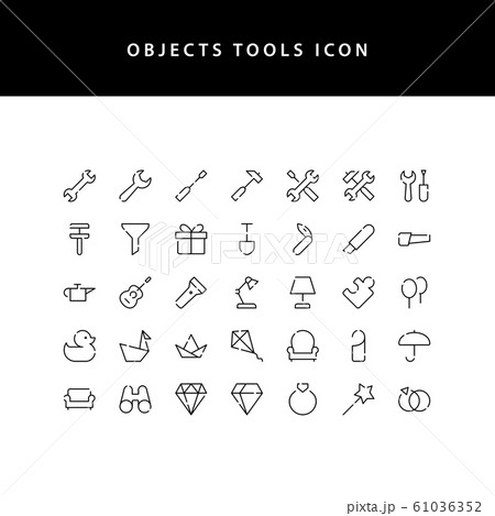 object tool line style icon set 61036352