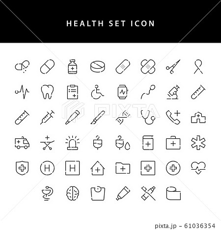 healt icon set outline set healt icon set outline set 61036354