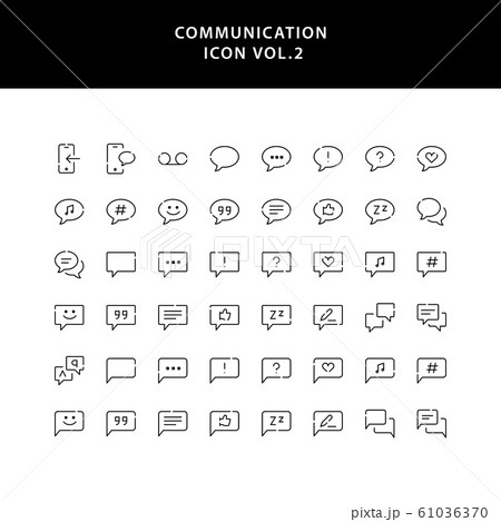 communication outline icon set 61036370