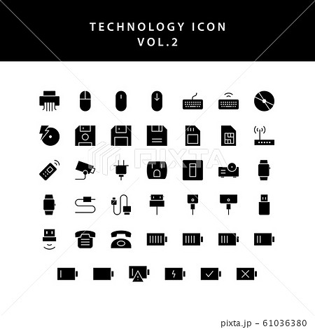 technology glyph style  icon set vol2 technology glyph style  icon set vol2 61036380