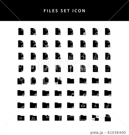 Document Files icon glyph style  set Document Files icon glyph style  set 61036400