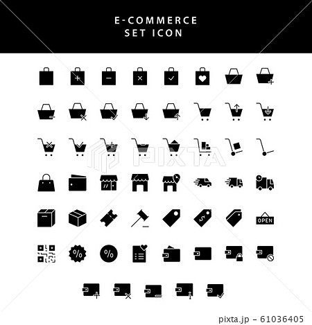 Business, e-commerce, shopping and finance glyph 61036405