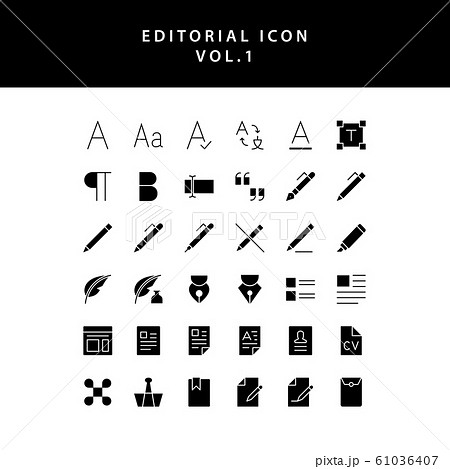 editorial glyph style  icon set vol1 61036407