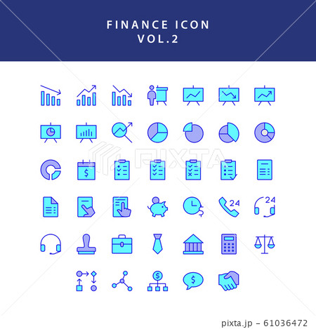 Business and finance icon filled outline set vol 2 Business and finance icon filled outline set vol 2 61036472