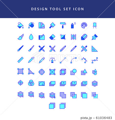 vector illustration icons set of graphic designer 61036483
