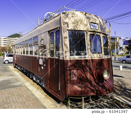 門司港レトロ　西鉄路面電車車両　ワンマン100型　福岡県北九州市門司区 61041397