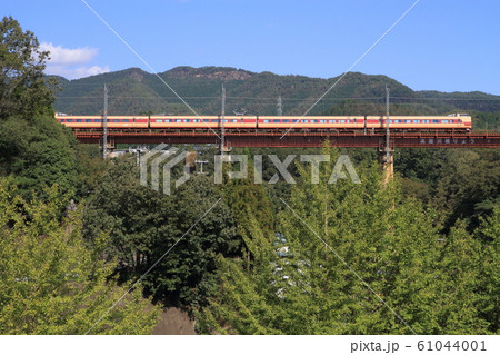鉄橋を走る特急 61044001