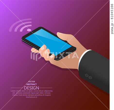 Hand holding the smartphone 61045166