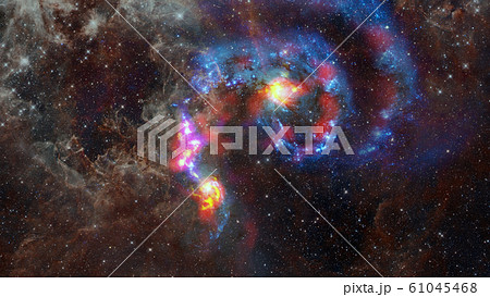 Bursting galaxy. Abstract space. Elements of this 61045468