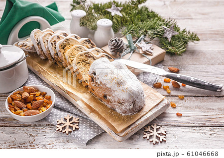 Close-up Christmas stollen 61046668