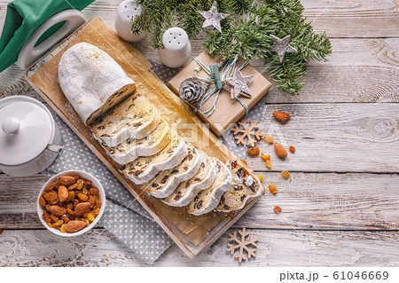 Top view Christmas stollen Top view Christmas stollen 61046669