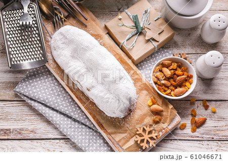 Top view Christmas stollen Top view Christmas stollen 61046671