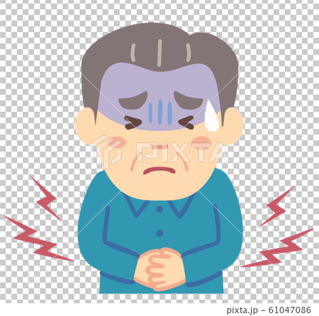 老人stomachache 61047086
