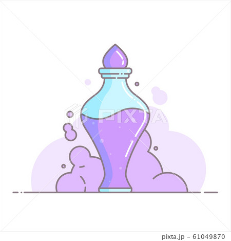 Bottle With Potion Icon Magic Elixir Vectorのイラスト素材