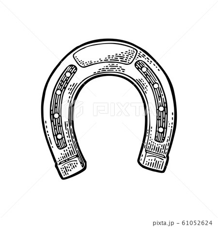 Horseshoe. Vintage vector engraving illustration 61052624