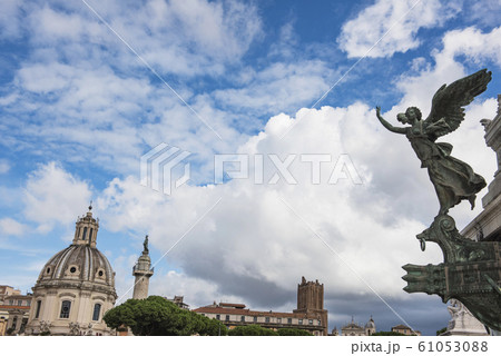 Detail of Rome and of the national monument of 61053088