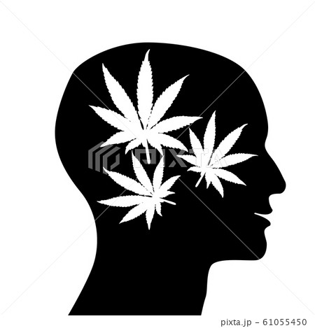 Human head with marijuana Human head with marijuana 61055450