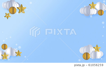 かわいいポップなオブジェクトの背景 61056259