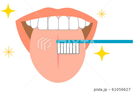舌デンタルケア口臭歯磨きのイラスト素材