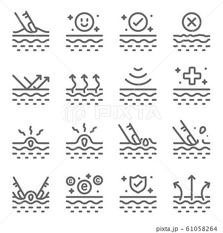 Skin Care Vector Line Icon Set. It contains such Icons as Moisturizing, Acne, Dermatology, Vitamin, Skincare and more. Expanded Stroke Skin Care Vector Line Icon Set. It contains such Icons as Moisturizing, Acne, Dermatology, Vitamin, Skincare and more. Expanded Stroke 61058264