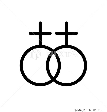same sex marriage icon vector. Isolated contour symbol illustration same sex marriage icon vector. Isolated contour symbol illustration 61059558