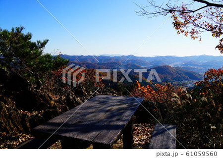 足利行道山 浄因寺 涅槃仏がある岩場からの景色 足利行道山 浄因寺 涅槃仏がある岩場からの景色 61059560